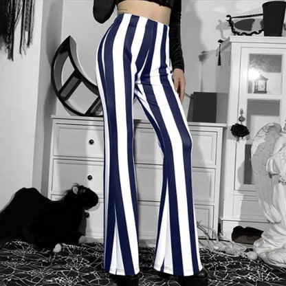 Variant image for Damen Reithose Hohe Taille Gestreift Polyester-1