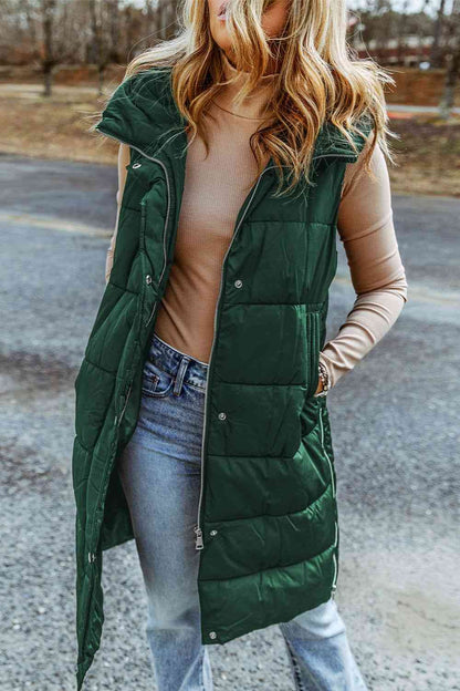 Damen-Mantel Lang Gepolsterte Kapuze Polyester-6