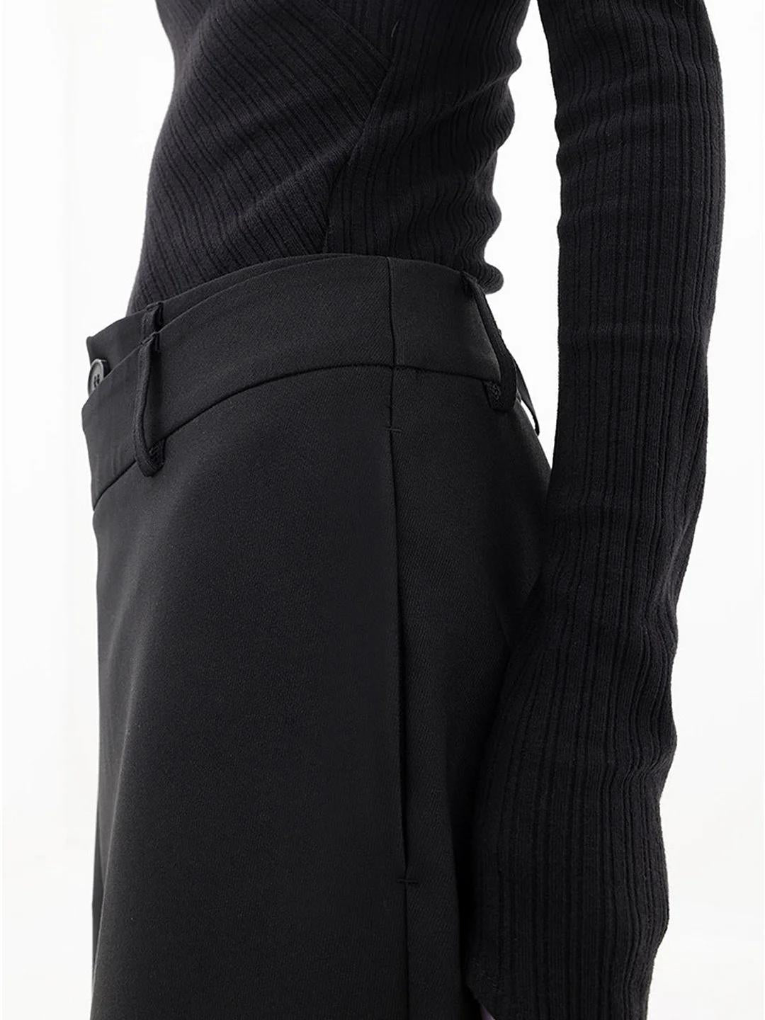 Asymmetrische Baggy-Hosen für Damen aus Stretchmaterial – lockere Passform für Alltag und Fest 5