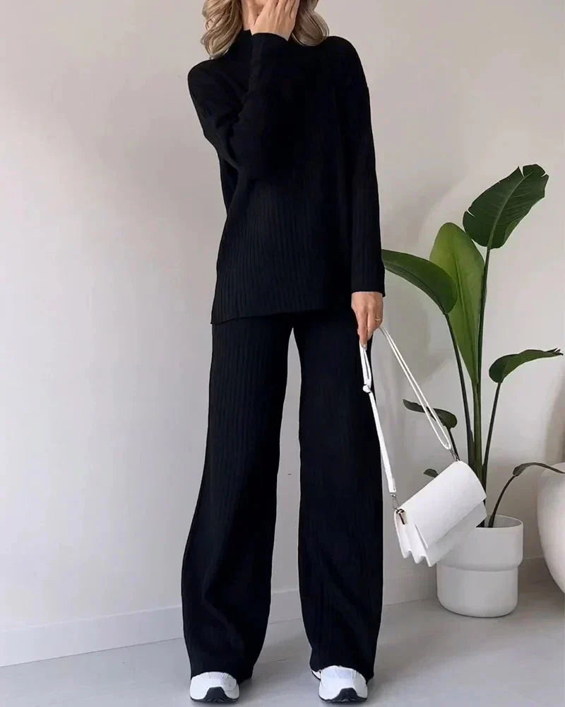 Variant image for Damen-zweiteiliges Hauskleid, weicher Stoff, lässige Passform-6