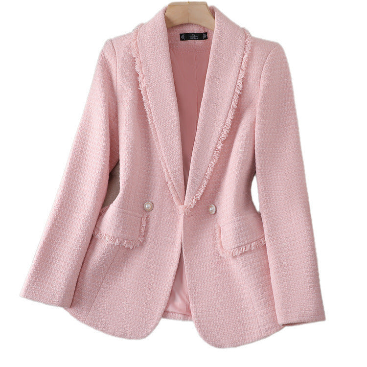 Damen-Tweedmantel, klassischer Stil, Polyester-2