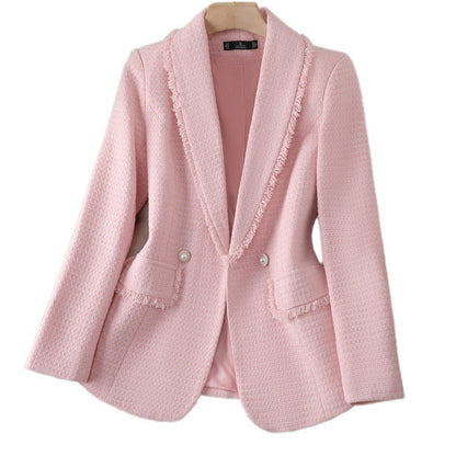 Damen-Tweedmantel, klassischer Stil, Polyester-2