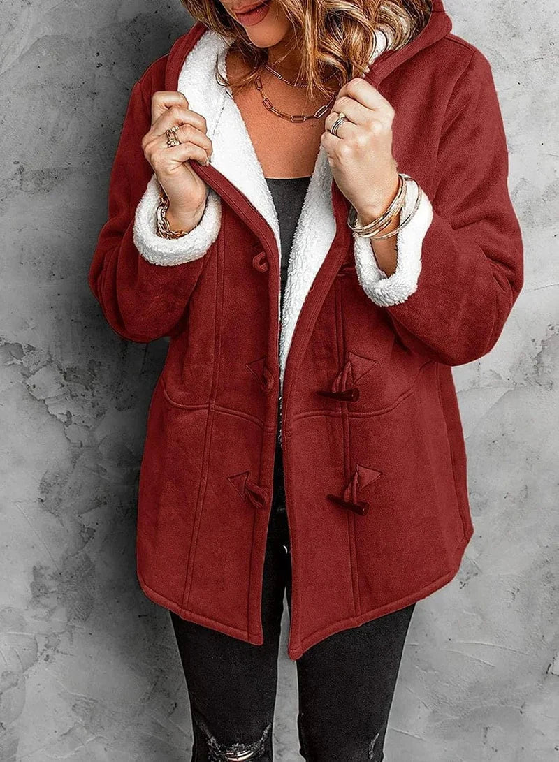 Variant image for Lange Strickjacke Damen mit Kapuze Kaschmir Lässige Passform-17