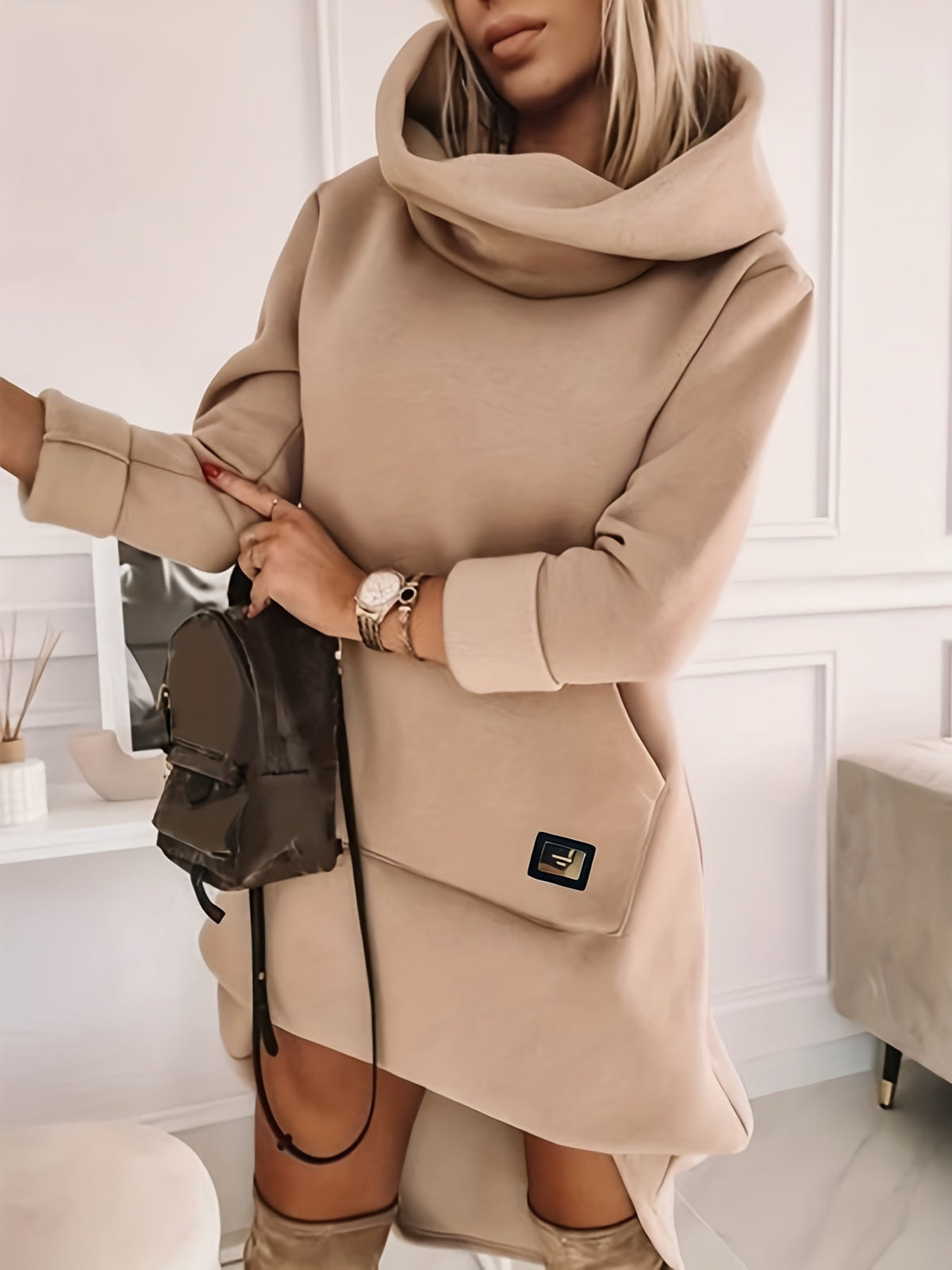 Atmungsaktive Kapuze für Damen in modernem Design – leichtes Polyester, mehrere Größen S-XL 3