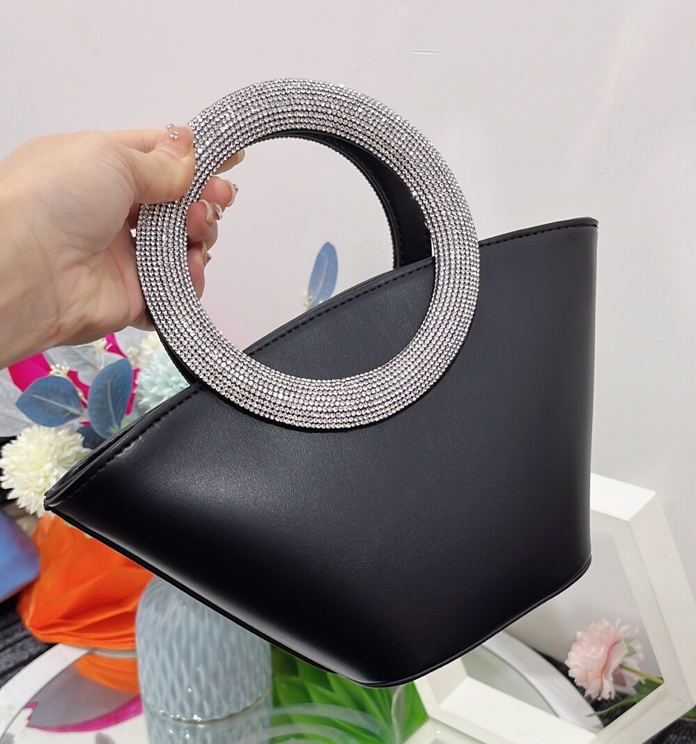 Damen-Bucket-Bag aus PU-Material mit dreidimensionaler Außentasche-1