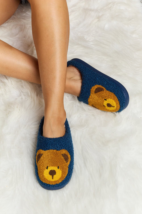 Damen-Pantoffeln, Teddybärmotiv, Winter-Plüsch, flauschiges Design-1