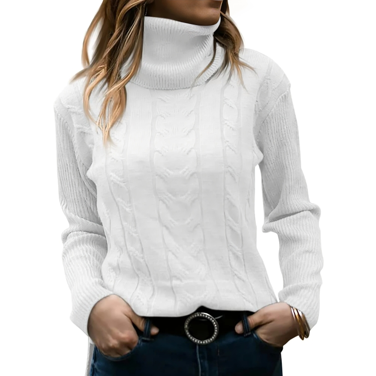 Variant image for Damen-Strickpullover, mit Stehkragen, Acryl, für Winter-17