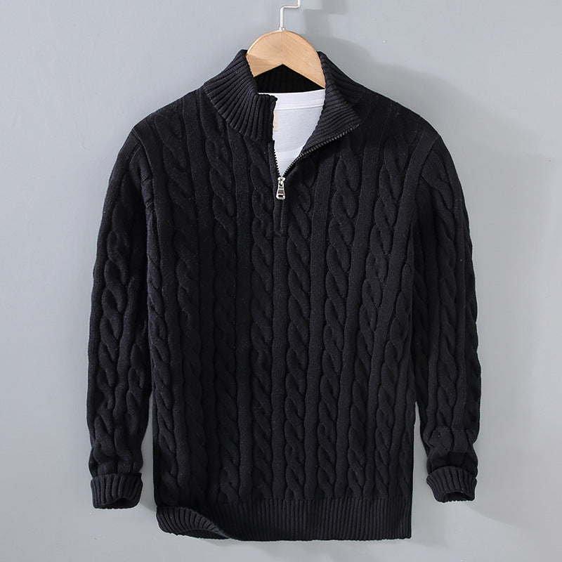 Variant image for Herren-Herbstpullover, Reißverschluss, weiche Baumwolle-6