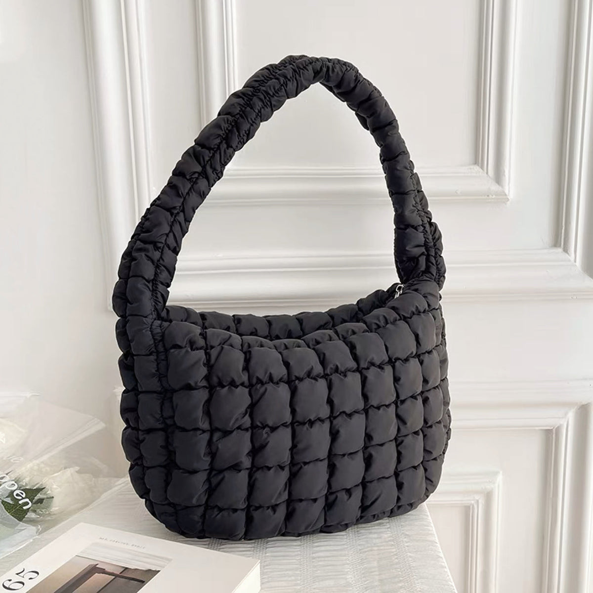 Schultertasche Damen Klassisches Design Leichtes Synthetikmaterial-6