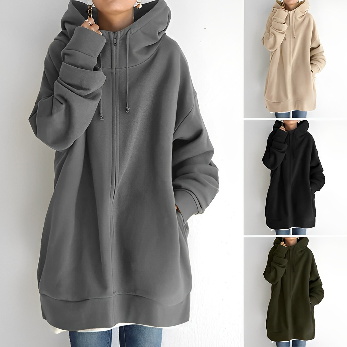Damen-Hoodie aus weichem Material – lässige Passform mit Kapuze, perfekt für den Alltag und Ausflüge 6