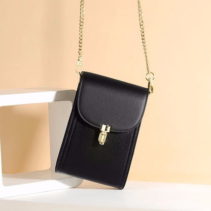 Damen Schultertasche Veganleder Elegant Verstellbare Riemen Kompakt 18,5 cm 6