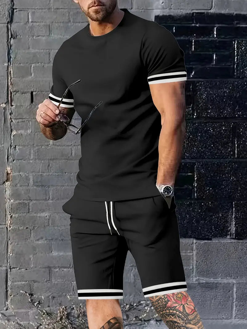 Damen-Set, sportliches T-Shirt und Shorts, aus weicher Baumwolle-1
