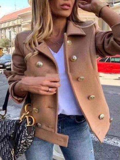 Variant image for Damen Blazer Doppelknöpfiges Polyester mit goldenen Details-22