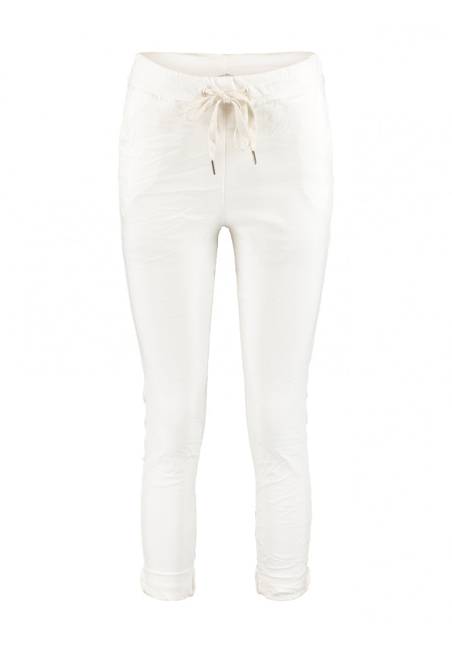 Damen-Jogginghose mit Glitzerband Weiche Baumwolle-3