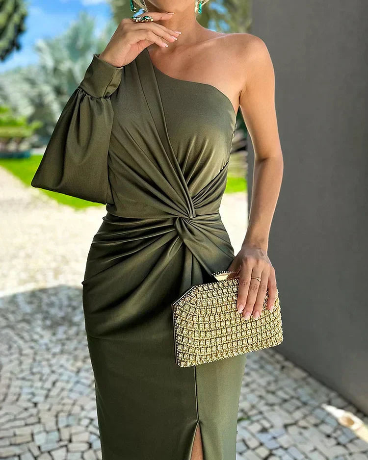 Damen-Kleid, langärmelig, figurbetont, Stoff-4