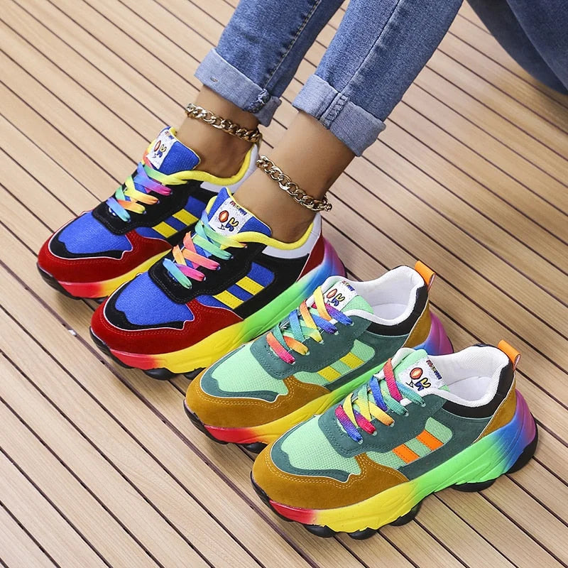 Damen-Sneaker, Retro-Vintage, Textil, synthetische Materialien 5