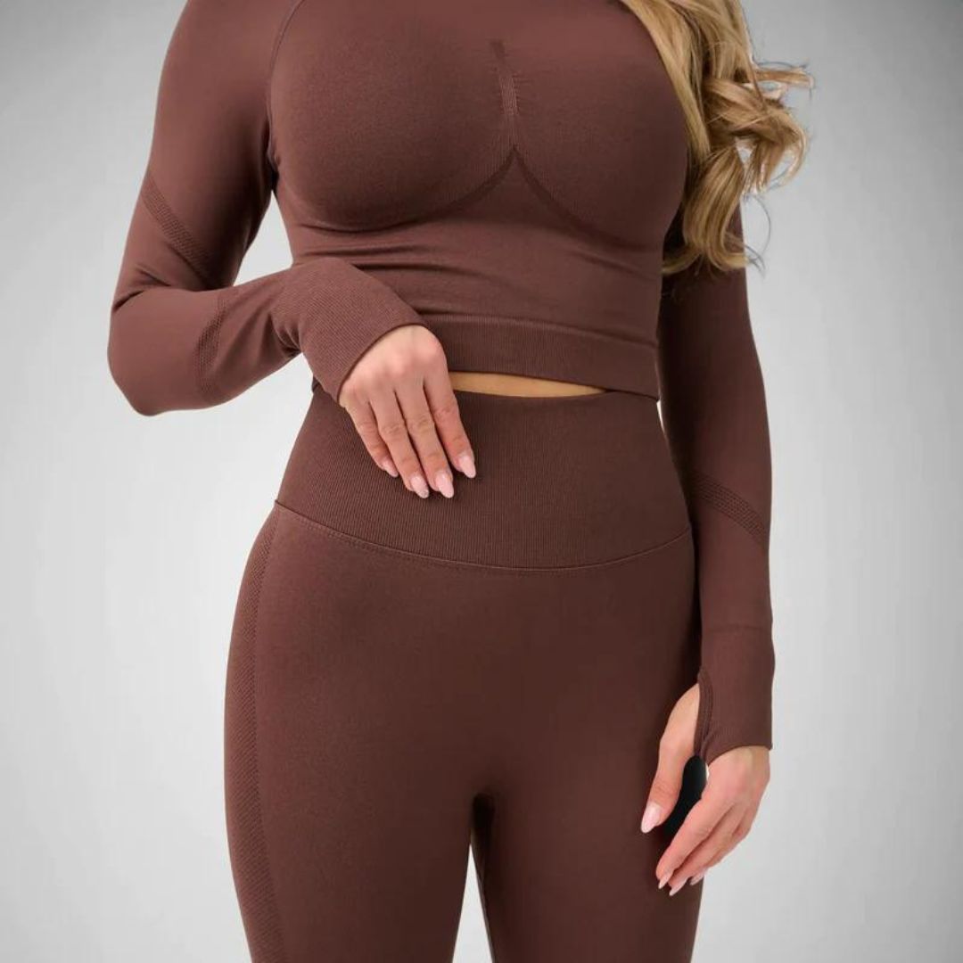 Damen-Leggings, Push-Up, Hoche Taille, Elastisches Polyester-3