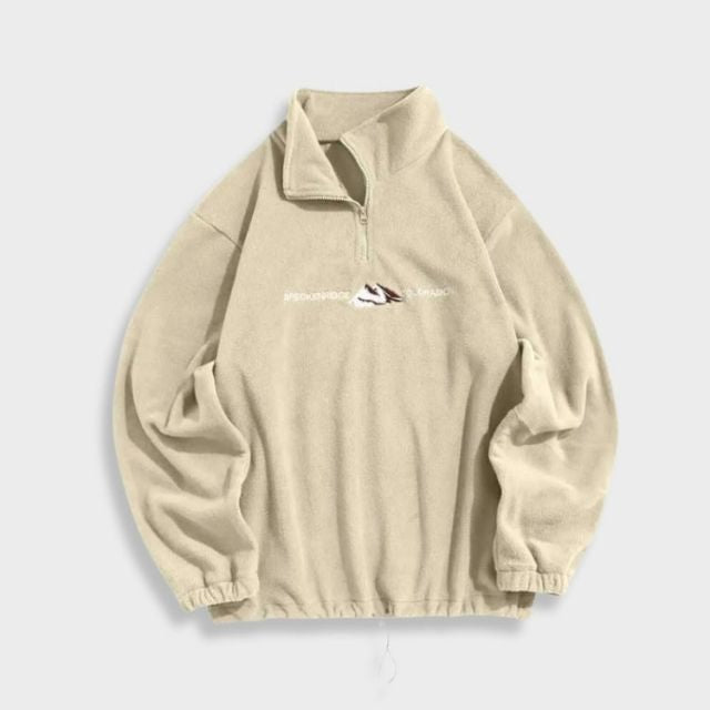 Variant image for Damenpullover Halbzip leicht Baumwolle Relaxed Fit-14