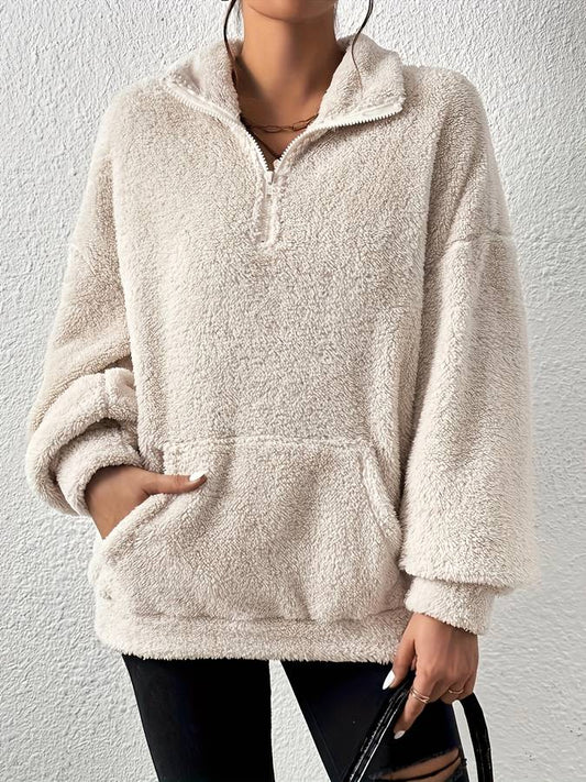 Damenjacke Klare Linien Design mit Tasche Polyester-1