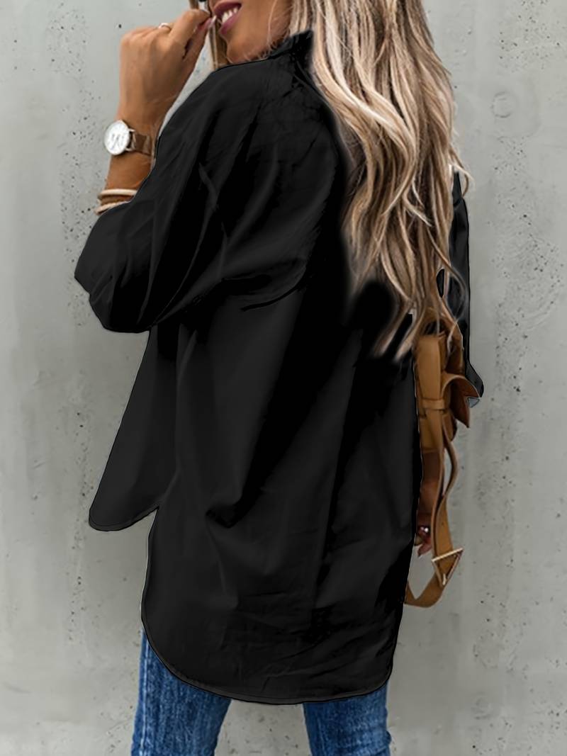 Damen-Hemd, langärmelig, klassisches Design, weicher Stoff 3