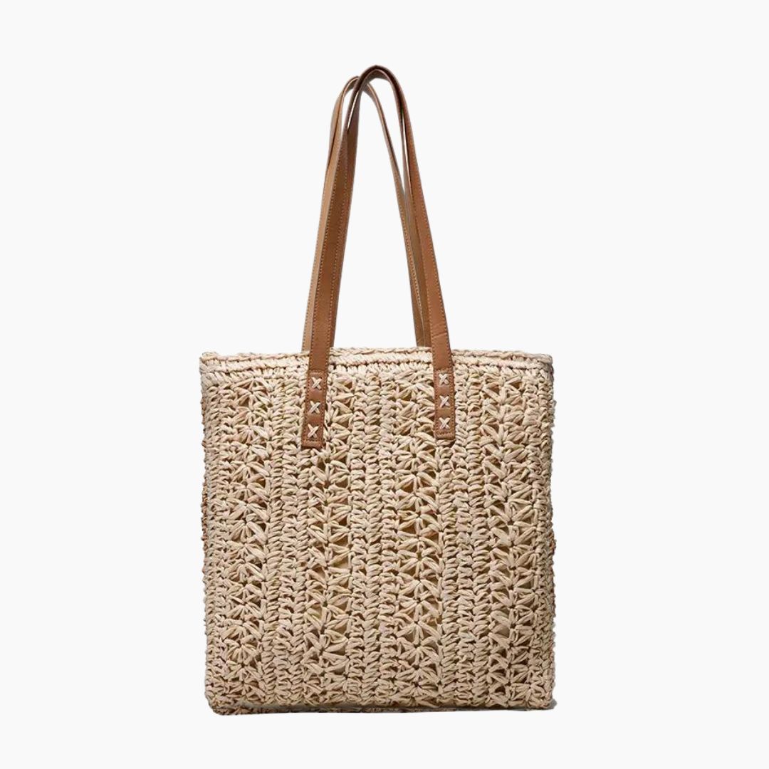 Variant image for Damen-Strandtasche, gewebtes Polyester, für Strand und Sommeraktivitäten-2