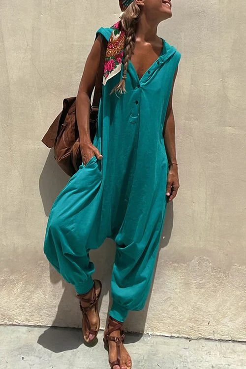Damen-Overall, modern schick, weiche atmungsaktive Mischung mit Knopfverschluss-1