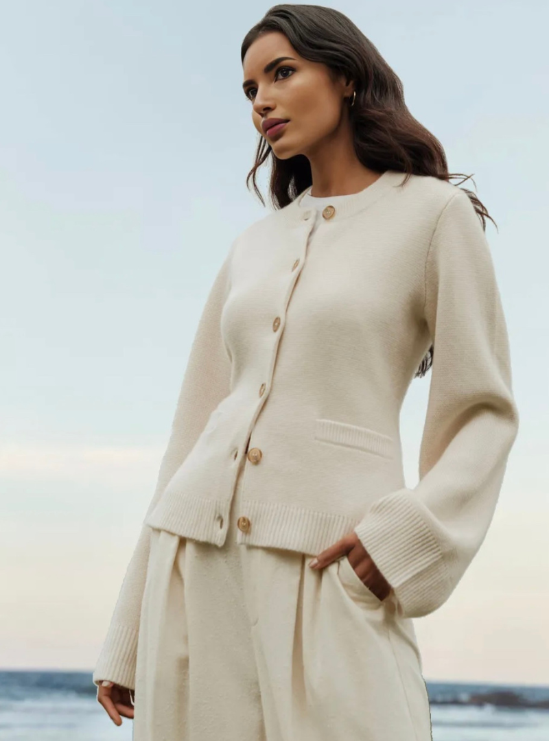 Variant image for Damen-Cardigan, mit Knopfverschluss, weicher Stoff-1