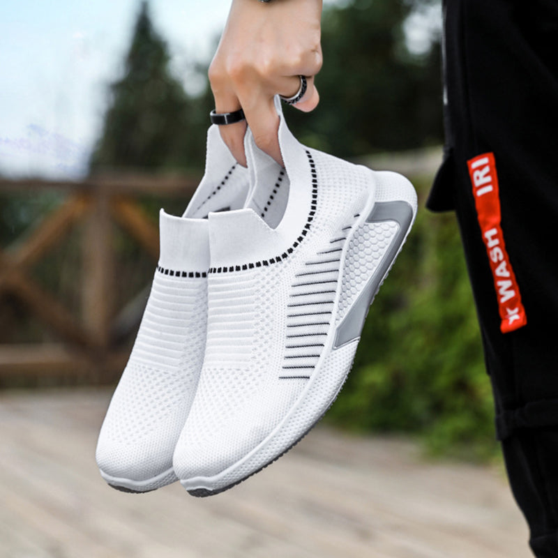 Herren-Sneakers, sportlich, Slip-On, gestricktes Obermaterial, Material-2
