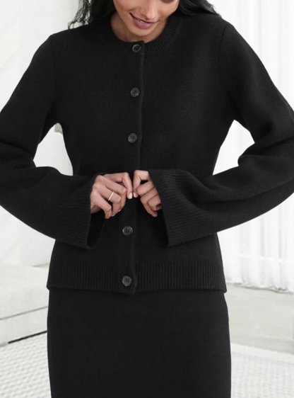 Damen-Cardigan, mit Knopfverschluss, weicher Stoff-4