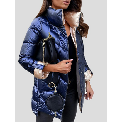 Damen-Lange Winterjacke, Modernes Polyester, für Kalte, Tage-5