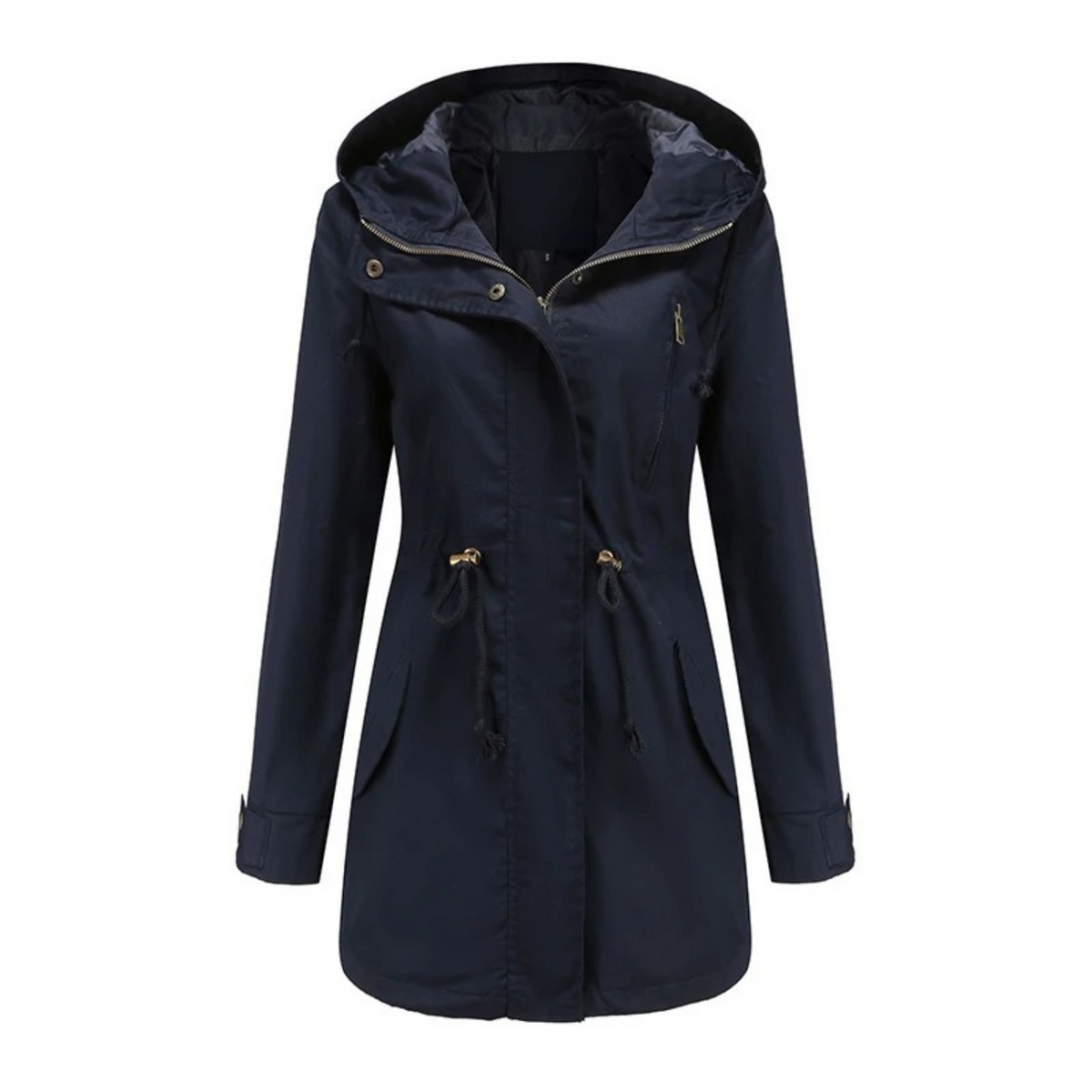 Damen Winterjacke Zeitloses Design Lang Polyester 13