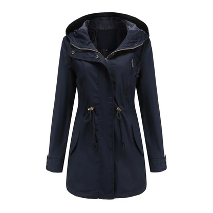 Damen Winterjacke Zeitloses Design Lang Polyester 13
