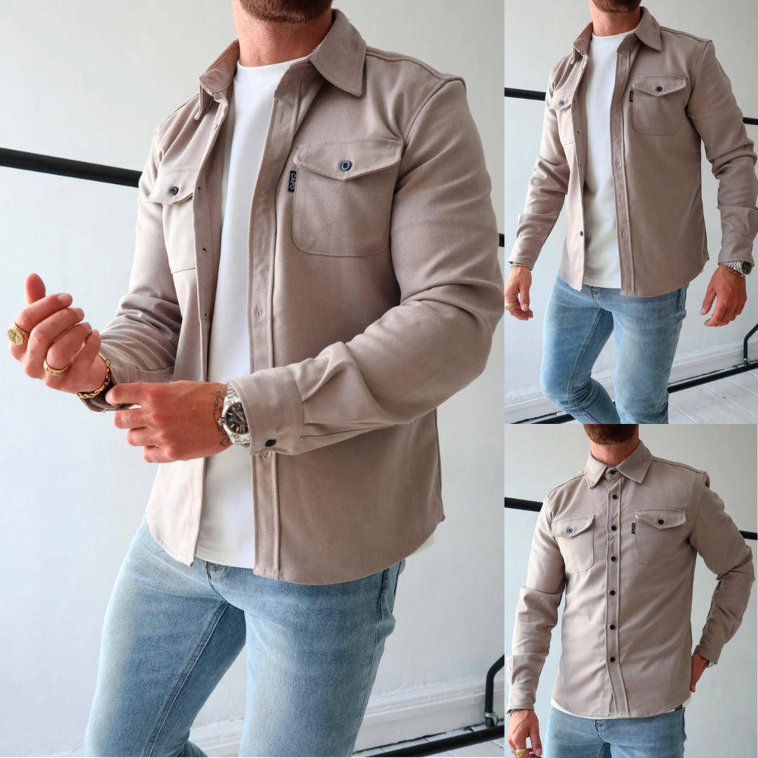 Herrenjacke, Knopfverschluss, Premium, Qualität, für Herbst und Winter-5