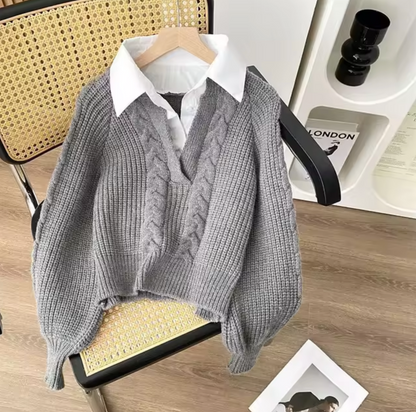 Herren-Pullover, mit Kragen, hochwertiges Material-3