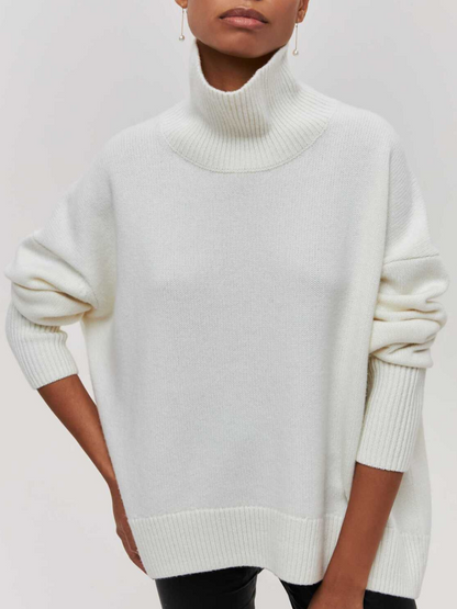 Variantenbild für gestrickten Damenpullover im zeitlosen Stil, 100% Baumwolle, lässige Passform-4