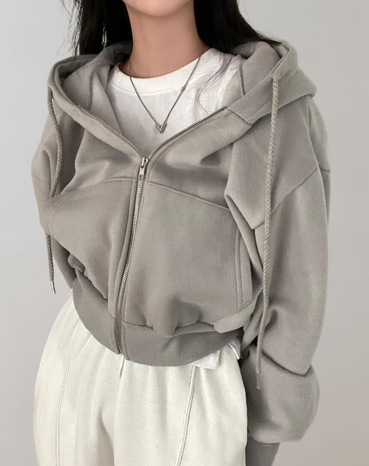 Damen Winterjacke Schlichter Stil Polyester Lang-4