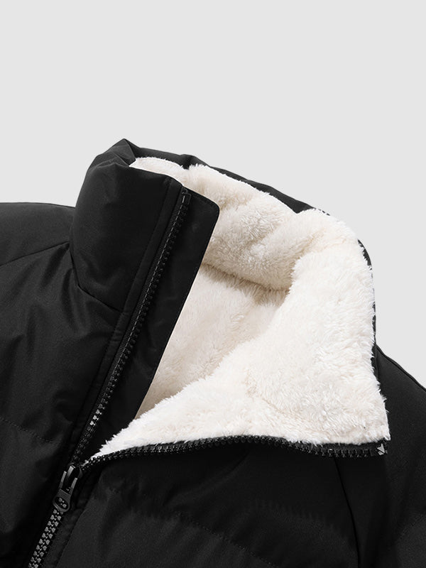 Damenjacke Wasserdicht Pufferjacke Isolierter Stoff-4