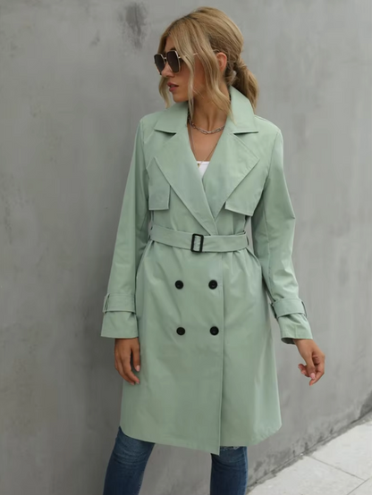 Variant image for Damen-Trenchcoat, klassisches Design, Polyester, lange Ärmel-5