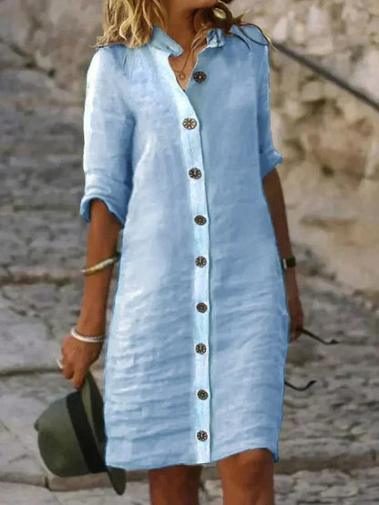 Damen-Kleid, elegant, leicht, Material, für Sommer und Fest-4