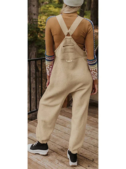 Damen-Jumpsuit Fleece mit Reißverschluss Modernes Design-5