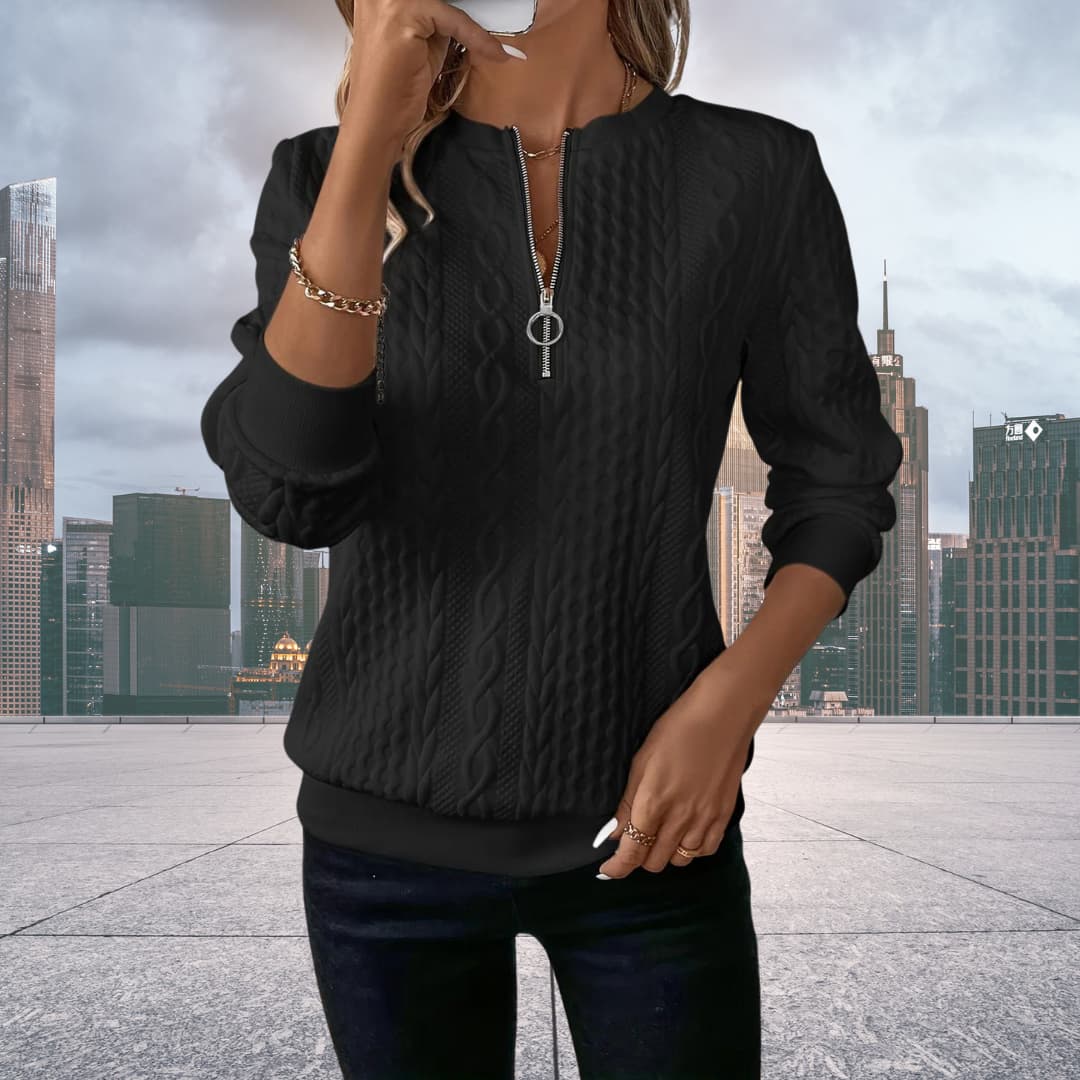 Variant image for Damen-zeitloser Pullover, atmungsaktiver Stoff-11