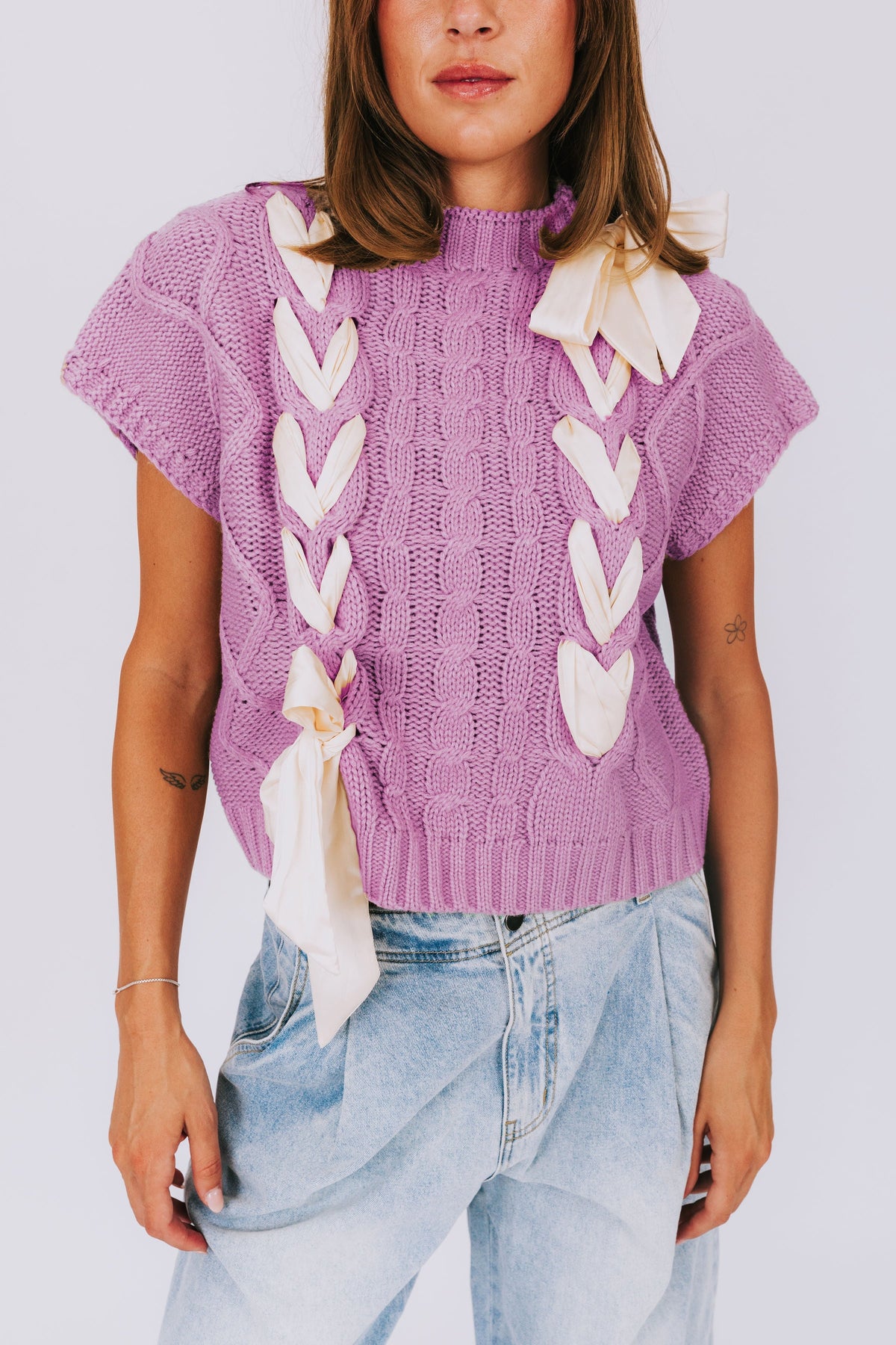 Variant image for Damen-Pullover, gestricktes Polyester, mit dekorativem Stickband-25