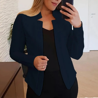 Damen Blazer Tailliertes Polyester für Büroarbeit Elegantes Design-4