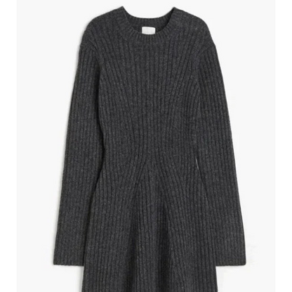 Damen Winterkleid Strick Acryl Bequem-2