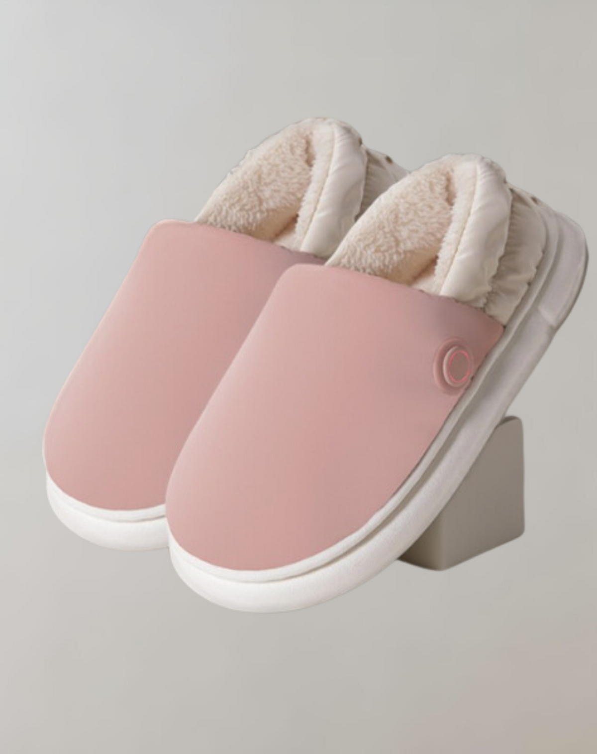 Damen Beheizte Hausschuhe Minimalistisches Design Weiches wärmeisolierendes Textil-2