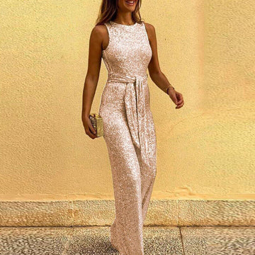 Damen-Kleid, elegant, Pailletten, monochrom, Polyester-4