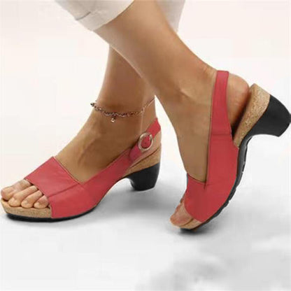 Damen-Sandalen, dicke Partien, Synthetikmaterial 10