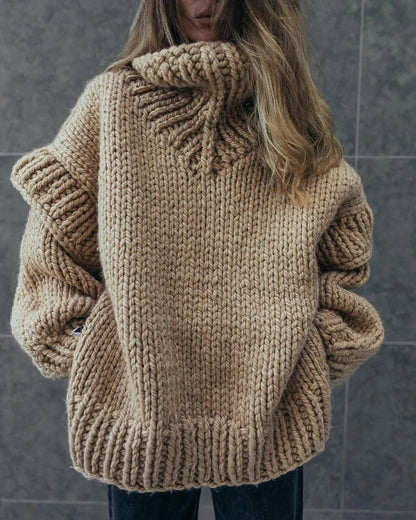 Variant image for Damen-Rollkragen-Strickpullover, oversized Acryl-21