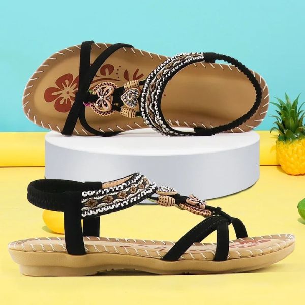 Damen-orthopädische Sandalen, verstellbares Leder, für Komfort und Stil 3