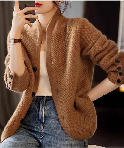 Damenstrickpullover mit Rollkragen aus 100 % Wolle, elegante Wintermode-3